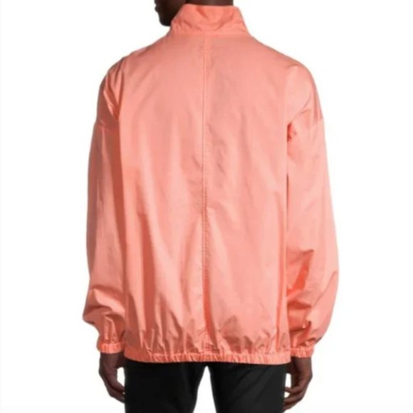 Vintage Bomber Jacket Windbreaker 80's Ken Pink by Abraxas Track Style SZ XL NEW - Picture 1 of 16